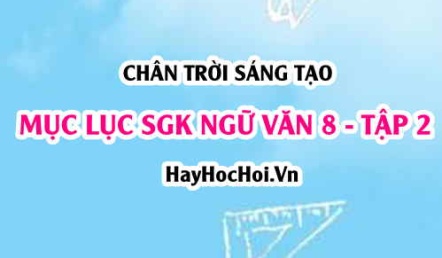 Mục lục SGK Ngữ Văn 8 Chân trời sáng tạo Tập 2